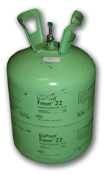Mint-Colored Freon-22 Canister